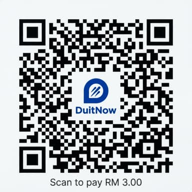 DuitNow QR — Scan to pay RM 3.00